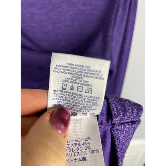 Lands' End, Size Small, Purple Knit Top, Scoop Neck, Split Back, Lined, EUC - Picture 5 of 8